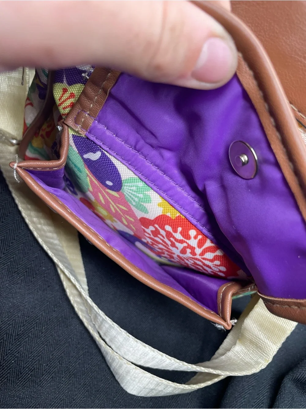 Lily Bloom Green Living Floral Crossbody Purse